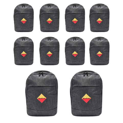 10 X Grey Tech Backpack Bundle