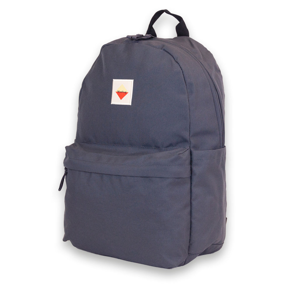 Grey Premium 20L Backpack. Three-quarter view.