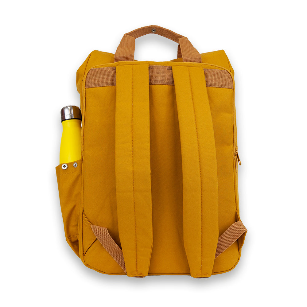 Mustard Laptop Roll-Top. Back view.