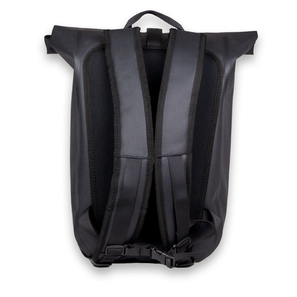 Black Waterproof Roll-Top. Back view.