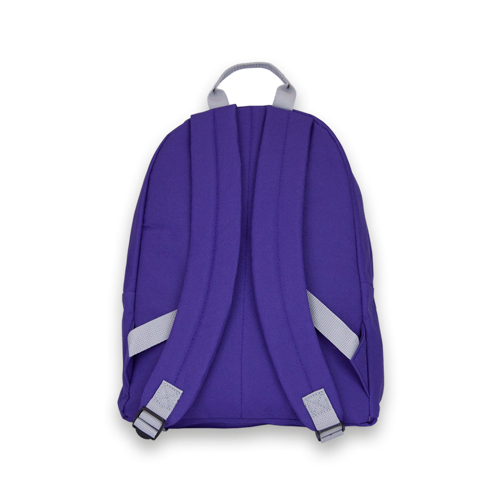 Madlug Junior Backpack in Purple. Rear view showing padded straps.