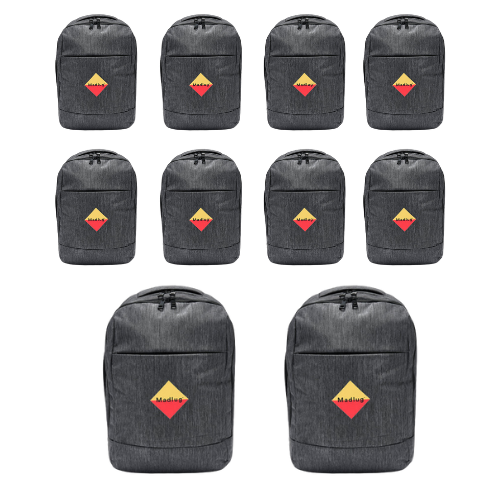10 X Grey Tech Backpack Bundle.