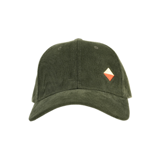 Forest Green Organic Corduroy Cap.