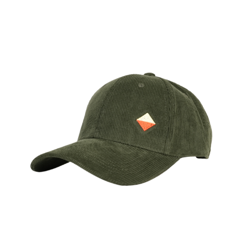 Forest Green Organic Corduroy Cap.