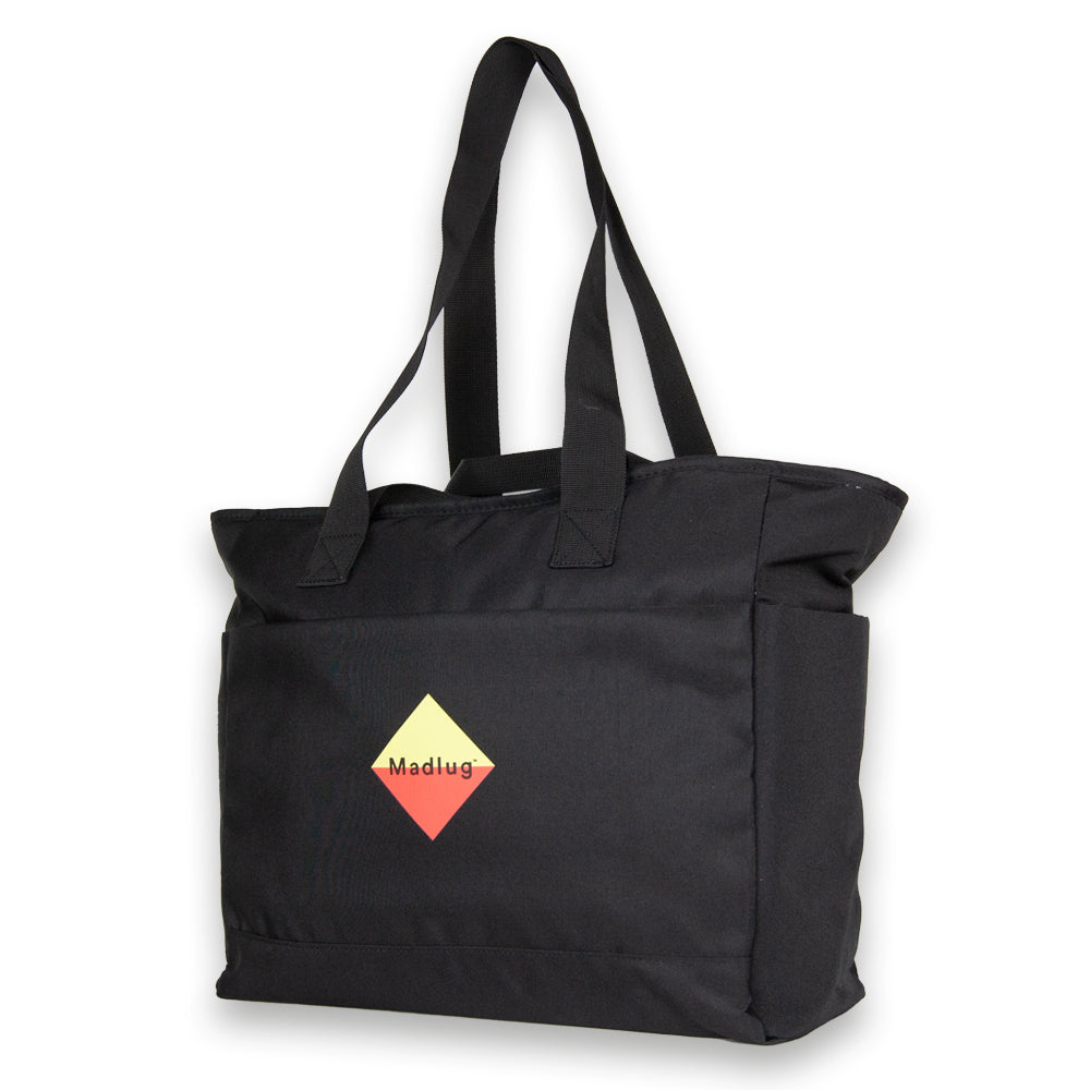 Black Big Tote (16 Inch) Bundle. Three-quarter view.