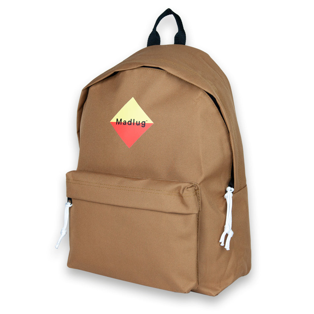 Caramel Classic Backpack. Three-quarter view.