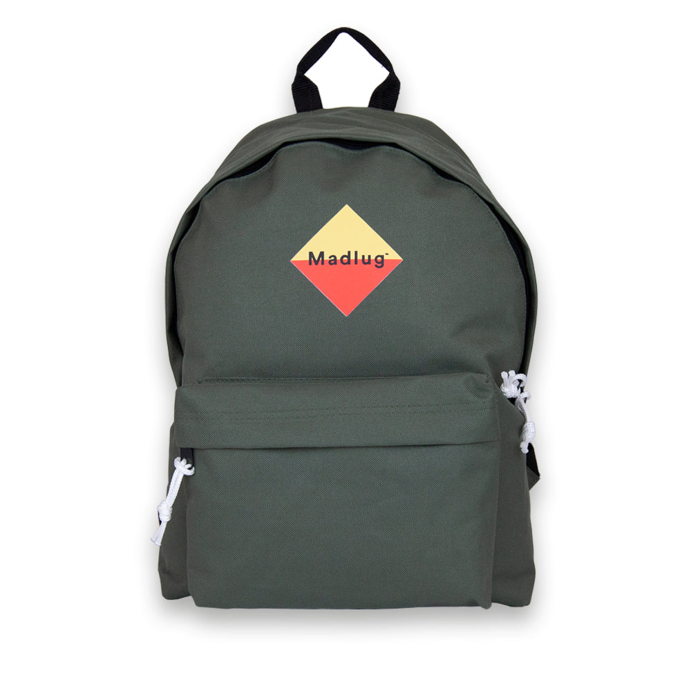 Olive Classic Backpack. Front view.