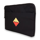 Black 14" Laptop Case. Three-quarter view.