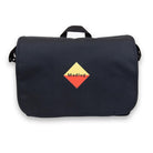 Black Messenger Bag. Front view.