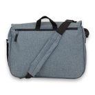Marble Grey Messenger Bag. Back view.