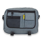 Marble Grey Messenger Bag. Front view, interior.