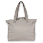 Taupe Big Tote. Back view.
