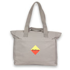 Taupe Big Tote. Front view.