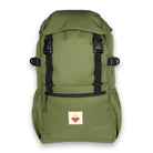 Moss Green Outbound Backpack. Front view.
