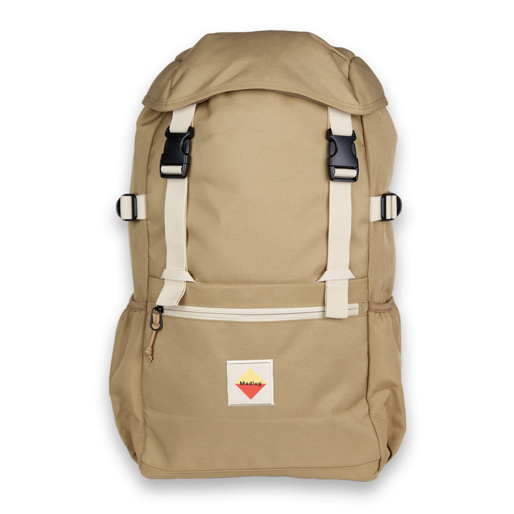 Sandstone Outbound Backpack. Front view.