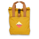 Madlug Roll-Top Backpack in Mustard. Front view.