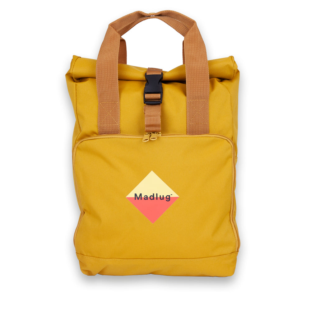 Mustard Roll-Top Backpack
