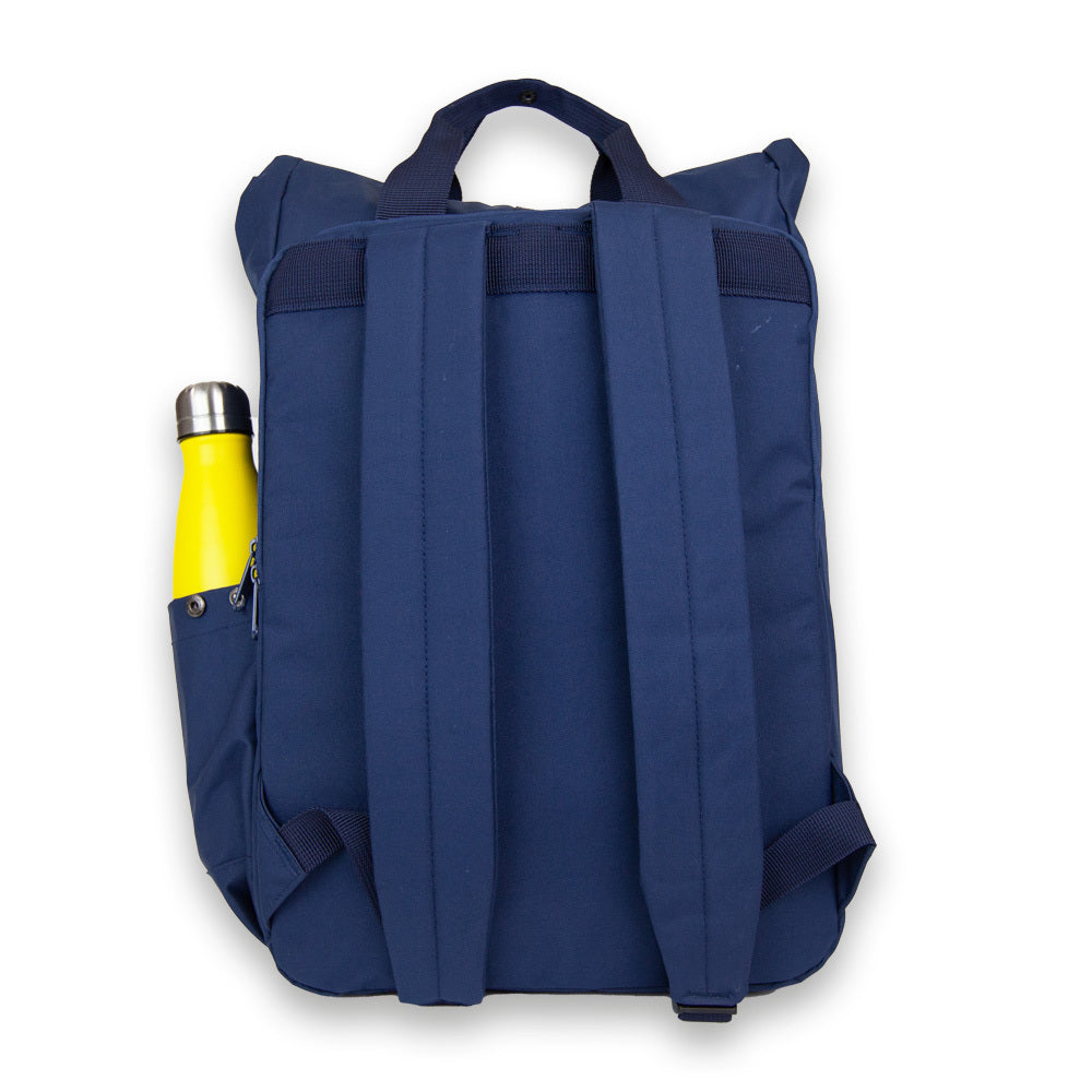 Navy Laptop Roll-Top. Top view.