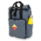 Grey Laptop Roll-Top. Three-quarter view.