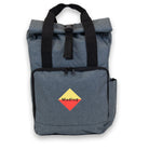 Grey Laptop Roll-Top. Front view.