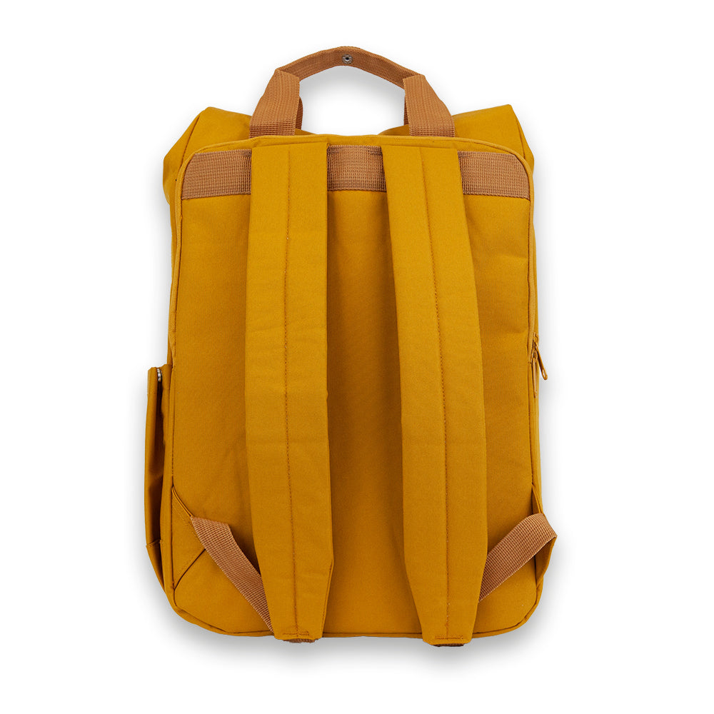 Mustard Laptop Roll-Top. Back view.