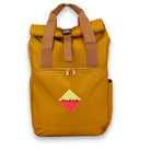 Mustard Laptop Roll-Top. Front view.