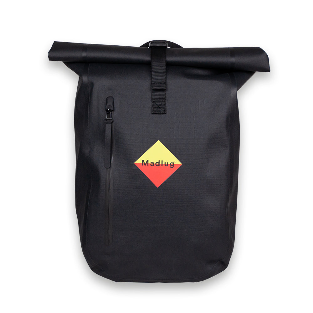 Black Waterproof Roll-Top. Front view.