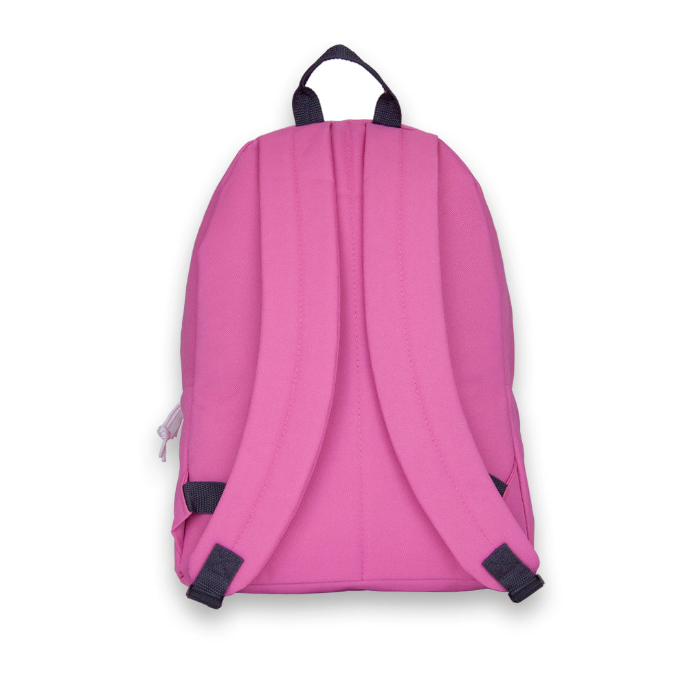 Madlug Classic Backpack in Pure Pink. Back profile.