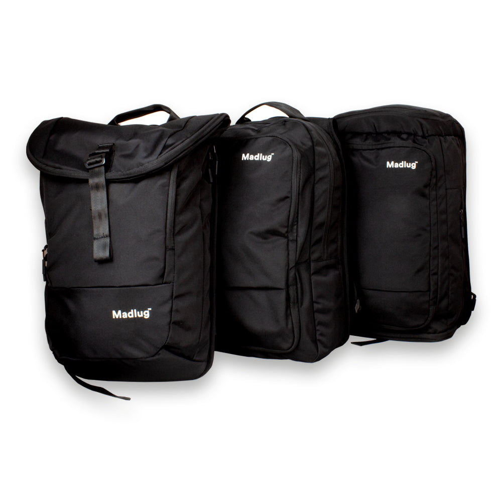 Commuter Backpack - Showing 3 options.